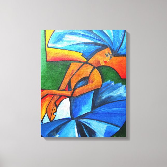 Impressão Em Tela Dança em azul 2008 (Frente)