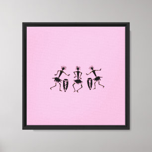 Impressão Em Tela Dança Inspiradora, Arte Africana Rosa