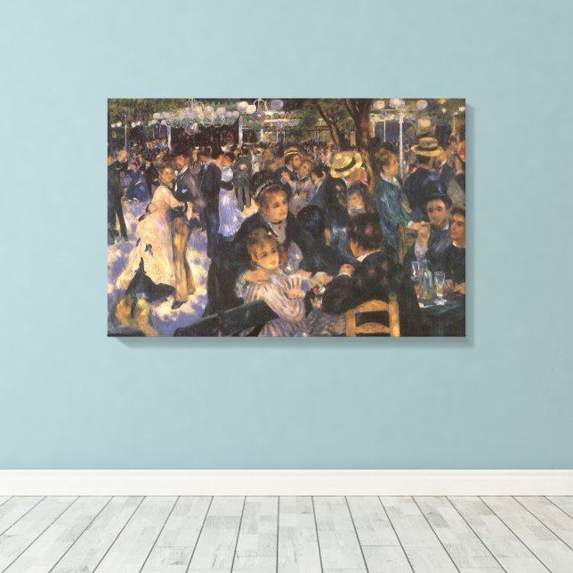 Impressão Em Tela Dança no Le Moulin de la Galette de Pierre Renoir (Insitu(piso de madeira))
