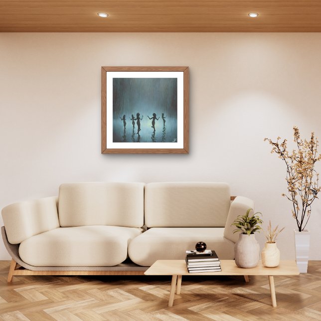 Impressão Em Tela Dançando na chuva (Criador carregado)