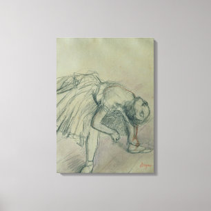 Impressão Em Tela Dançarino de Edgar Degas que fixa seu