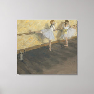 Impressão Em Tela Dançarinos de Edgar Degas   que praticam na barra