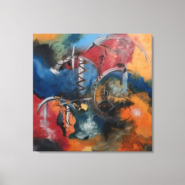 Impressão Em Tela Dance of the Elements (Frente)