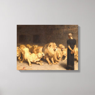 Impressão Em Tela Daniel In The Lions Den 1872 Por Briton Riviere