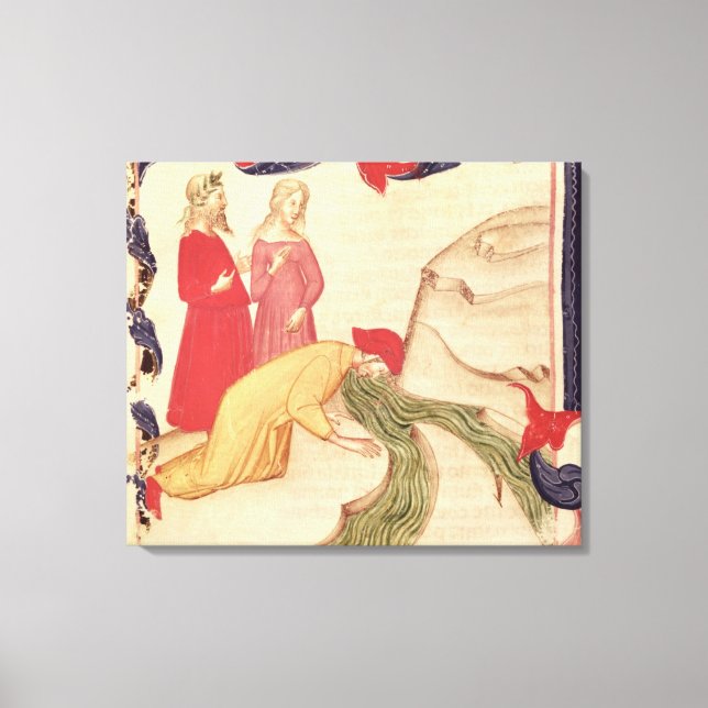 Impressão Em Tela Dante purificando-se antes de entrar (Frente)