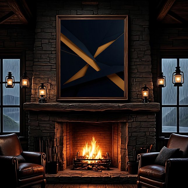 Impressão Em Tela Dark Gold Luxury (Criador carregado)