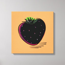 Impressão Em Tela Dark Strawberry – Minimal Graphic Art
