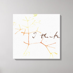 Impressão Em Tela Darwin, eu acho que árvore da vida