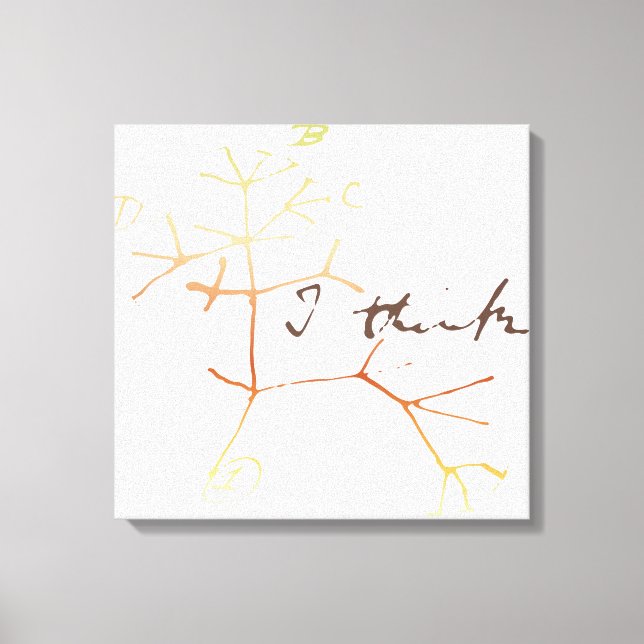 Impressão Em Tela Darwin, eu acho que árvore da vida (Frente)