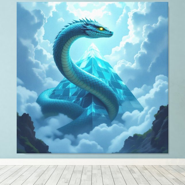 Impressão Em Tela „Das Geheimnis der Schlangengötter“ (Insitu(piso de madeira))