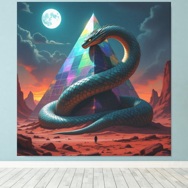 Impressão Em Tela „Das Geheimnis der Schlangengötter“ (Insitu(piso de madeira))