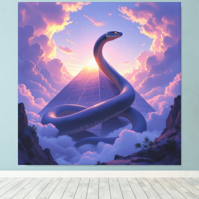 Impressão Em Tela „Das Geheimnis der Schlangengötter“ (Insitu(piso de madeira))