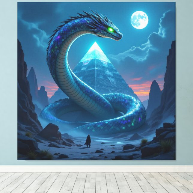 Impressão Em Tela „Das Geheimnis der Schlangengötter“ (Insitu(piso de madeira))