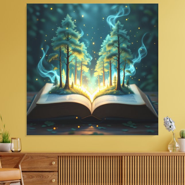 Impressão Em Tela  Das magische Märchenbuch    (Insitu(Sala de estar))