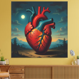 Impressão Em Tela „Das menschliche Herz – Zentrum des Lebens“