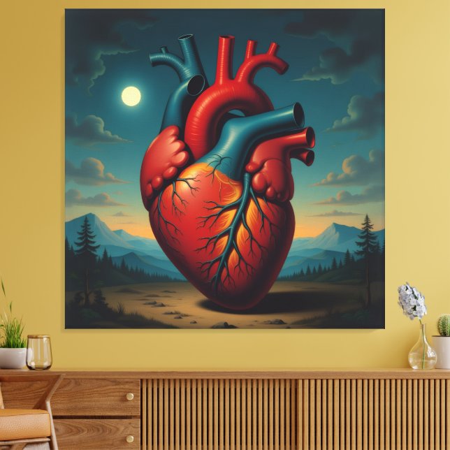 Impressão Em Tela „Das menschliche Herz – Zentrum des Lebens“ (Insitu(Sala de estar))