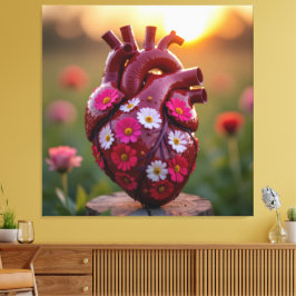 Impressão Em Tela „Das menschliche Herz – Zentrum des Lebens“