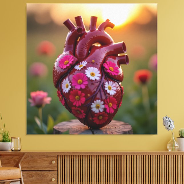Impressão Em Tela „Das menschliche Herz – Zentrum des Lebens“ (Insitu(Sala de estar))
