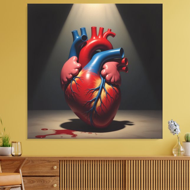 Impressão Em Tela „Das menschliche Herz – Zentrum des Lebens“ (Insitu(Sala de estar))