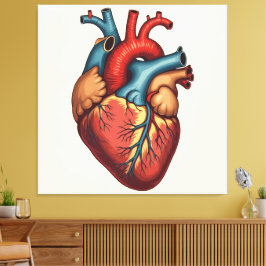 Impressão Em Tela „Das menschliche Herz – Zentrum des Lebens“