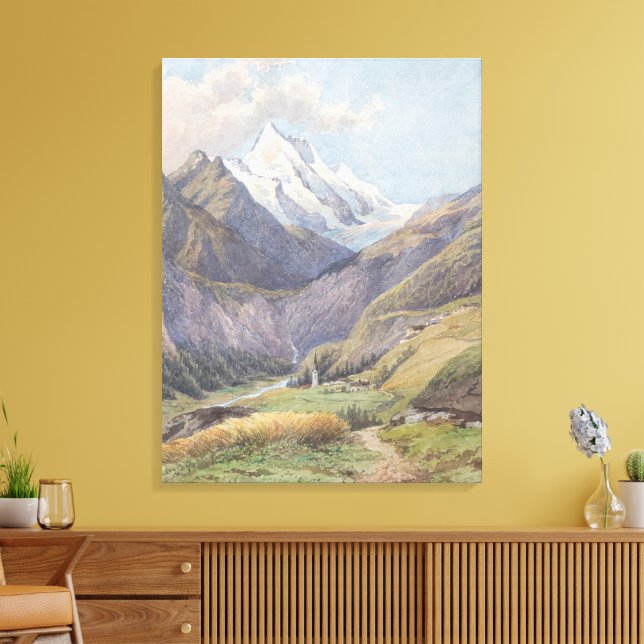 Impressão Em Tela Das Mölltal mit dem Großglockner - Carl Lafite (Insitu(Sala de estar))