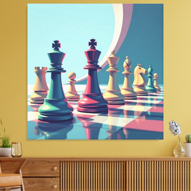 Impressão Em Tela Das Spiel der Könige – Schach (Insitu(Sala de estar))