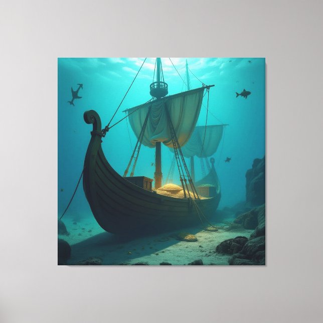 Impressão Em Tela   „Das versunkene Gold der Wikinger“   (Frente)