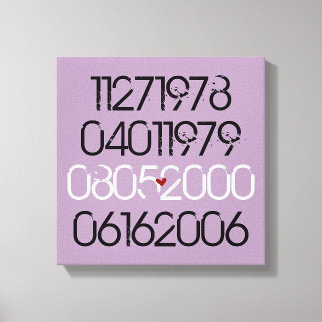 Impressão Em Tela Datas especiais em aflição (Frente)