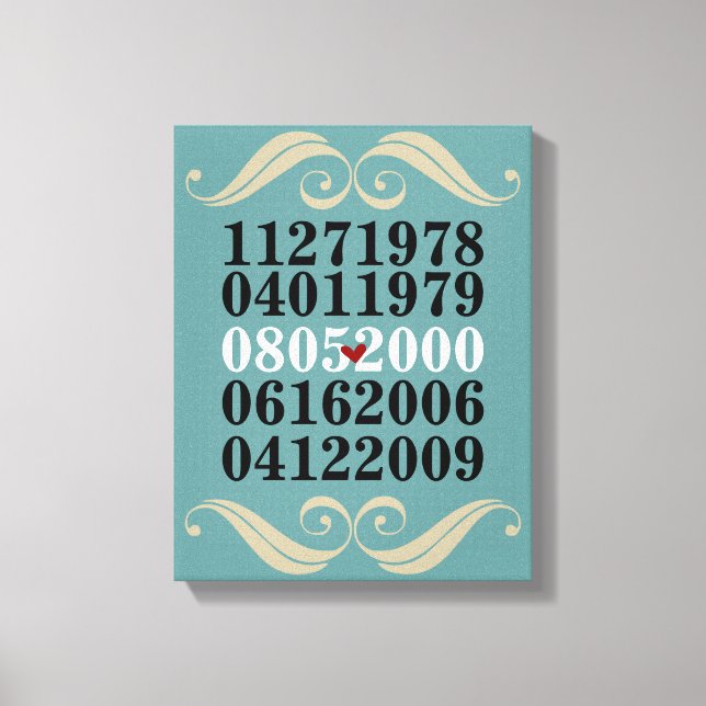 Impressão Em Tela Datas especiais originais (Frente)