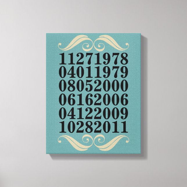 Impressão Em Tela Datas especiais originais (Frente)