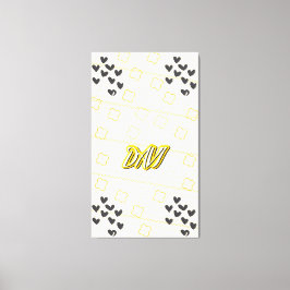 Impressão Em Tela Davi, nome pessoal de caligrafia desenhada à mão