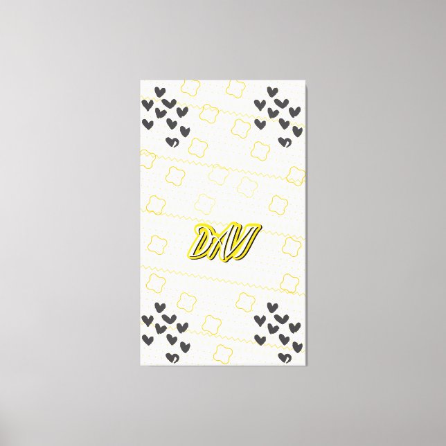 Impressão Em Tela Davi, nome pessoal de caligrafia desenhada à mão (Frente)