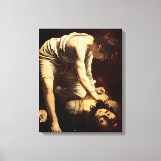 Impressão Em Tela David e Golias - Caravaggio c.1610 (Frente)