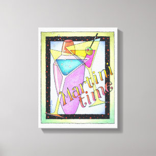 Impressão em tela de 11"x14" - HORA DO MARTINI, Co