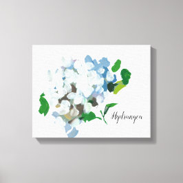 Impressão em Tela de Aquarela de Hortênsia