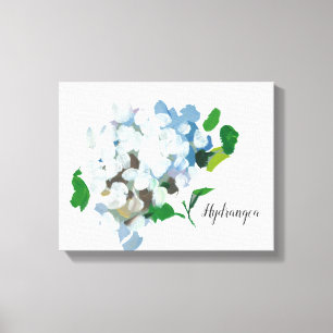 Impressão em Tela de Aquarela de Hortênsia