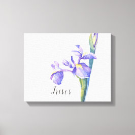 Impressão em tela de aquarela de Íris