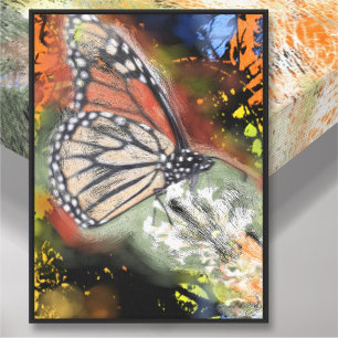 Impressão em Tela de Arte de Borboleta de Aniversá