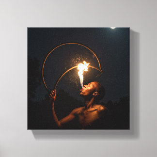 impressão em tela de arte de fogo africana