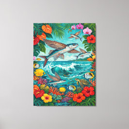 impressão em tela de arte de Malolo e surf