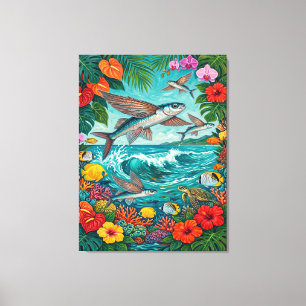 impressão em tela de arte de Malolo e surf