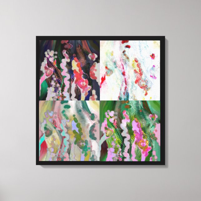 Impressão em tela de arte psicodélica. 4 Camadas P (Frente)