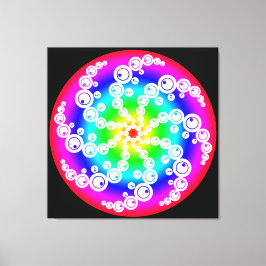 Impressão em tela de círculo de cultura abstrato