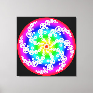 Impressão em tela de círculo de cultura abstrato