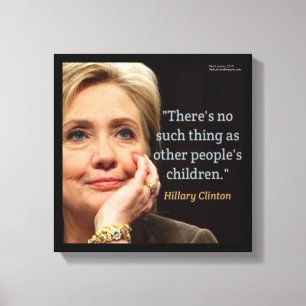 Impressão em Tela de Citação de Hillary Clinton &