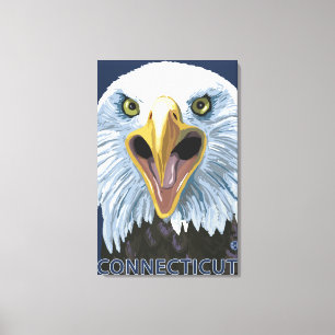 Impressão Em Tela De ConnecticutEagle fim acima