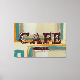 Impressão em Tela de Cozinha de Café Abstrato - Su