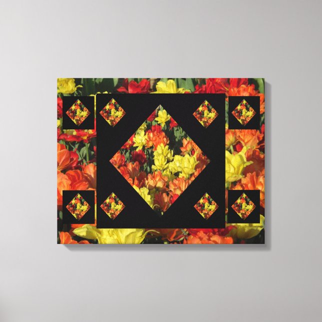 Impressão em Tela de Cravo Abstrato (20 X 16) (Frente)