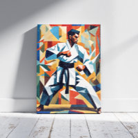 Impressão em Tela de Cubismo de Karatê