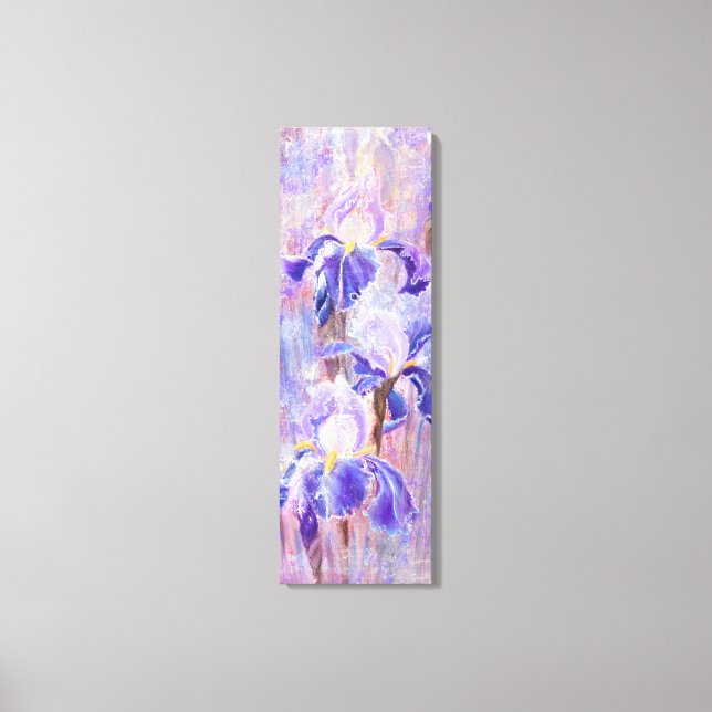 Impressão em Tela de Flores de Íris Azul Roxo - Pi (Frente)